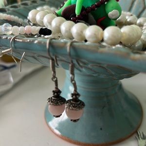 dainty pink earrings